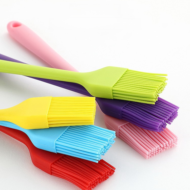 Kitchen Baking Brush - แปรงซิลิโคนสำหรับบาร์บีคิว อุปกรณ์ทำอาหารในครัว แปรงทาน้ำมัน แปรงทำความสะอาดซอสและอาหาร ทำความสะอาดง่าย อุปกรณ์สำหรับปิ้งย่างบาร์บีคิว