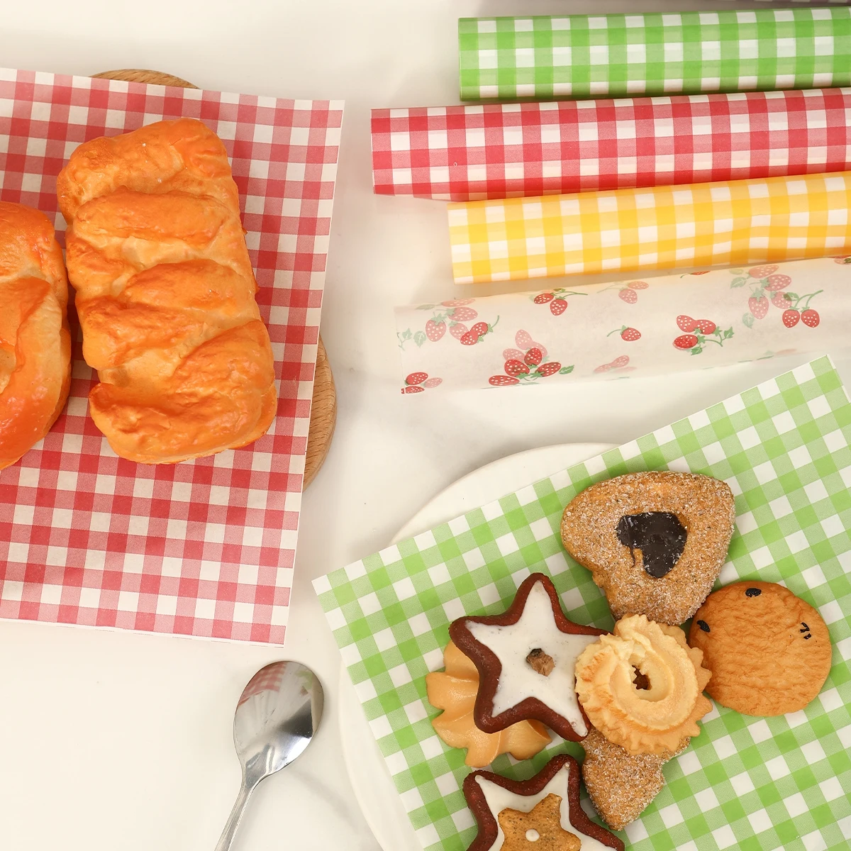 Kitchen Baking Paper - 50 ชิ้น Oilproof กระดาษห่อสําหรับขนมปังแซนวิชเบอร์เกอร์ Fries, กระดาษขี้ผึ้งเกรดอาหารเบเกอรี่เครื่องมือ