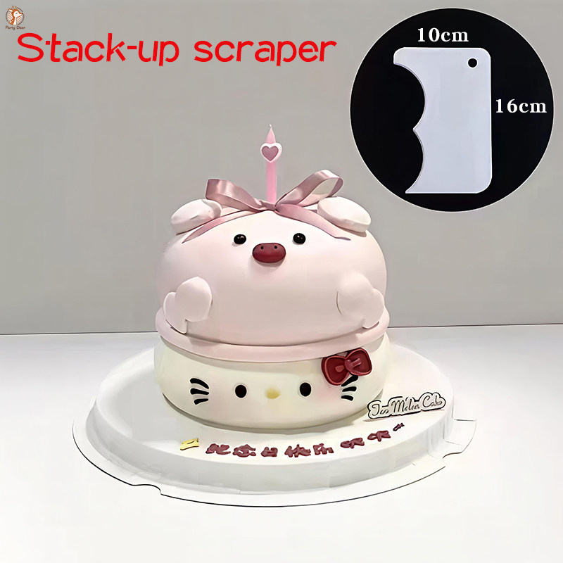 Fondant Smoother Set - ที่ปาดเค้กปรับระดับได้ ไม้พายปาดฟองดองท์ ที่ปาดขอบเค้ก อุปกรณ์ปรับระดับครีม เครื่องมือทำขนม DIY