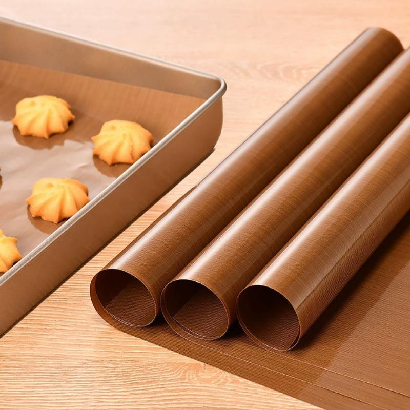 Kitchen Baking Paper - แผ่นรองอบแบบใช้ซ้ำได้ ทนทาน กันน้ำมัน แผ่นรองเตาอบ ไม่ติดกระทะ อุปกรณ์ครัวและเครื่องมือถ่ายโอนความร้อน