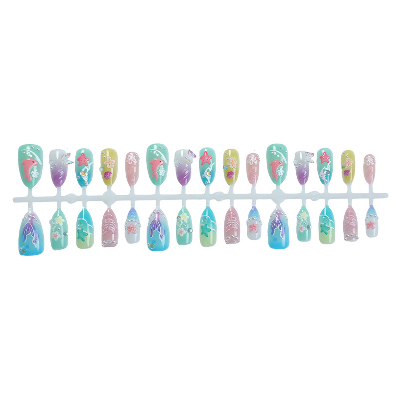 30pcs ฤดูร้อนกดบนเล็บ 3D Ocean - Decorating Tip Set บทวิจารณ์และราคา