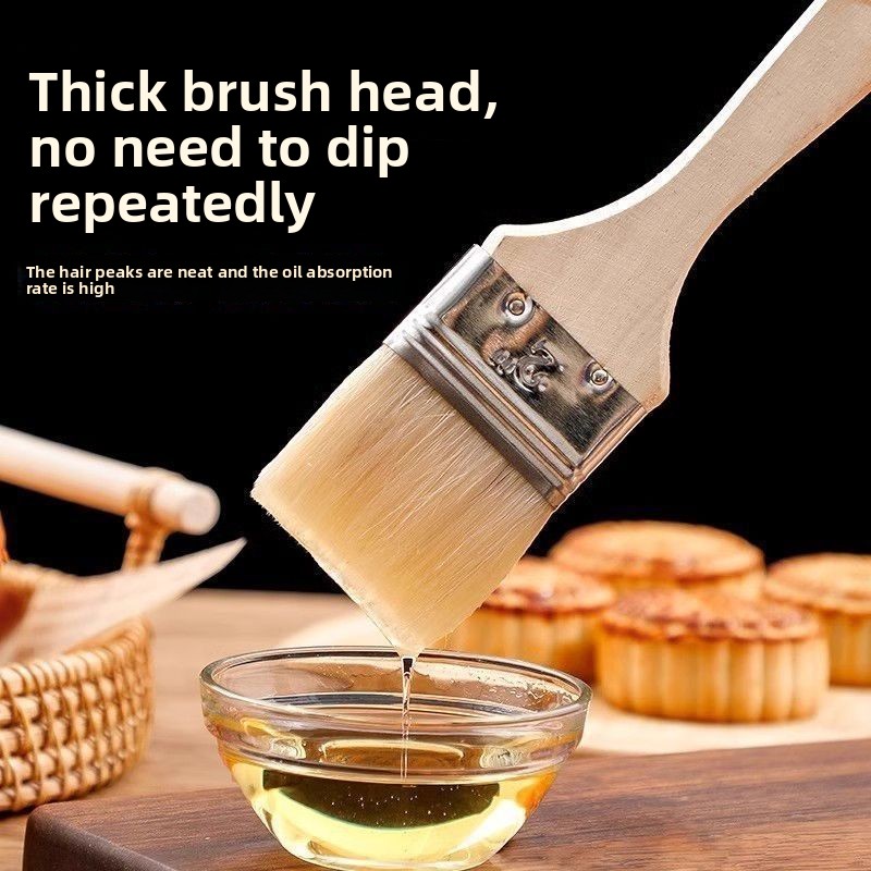 แปรงขนแกะด้ามไม้ ขนแปรงนุ่ม สำ - Kitchen Baking Brush บทวิจารณ์และราคา