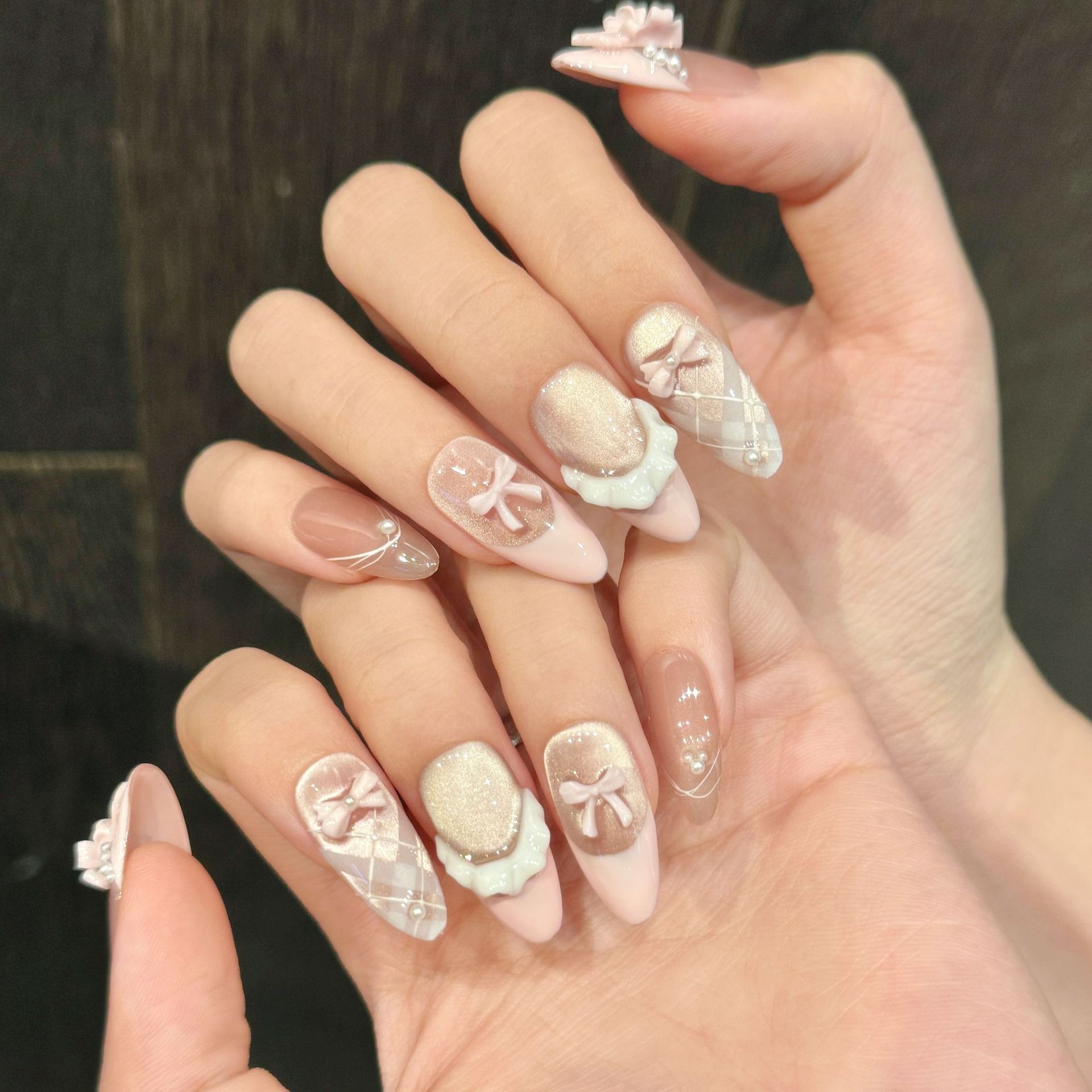 10pcs Handmade กดบนเล็บภาษาฝรั - Decorating Tip Set บทวิจารณ์และราคา