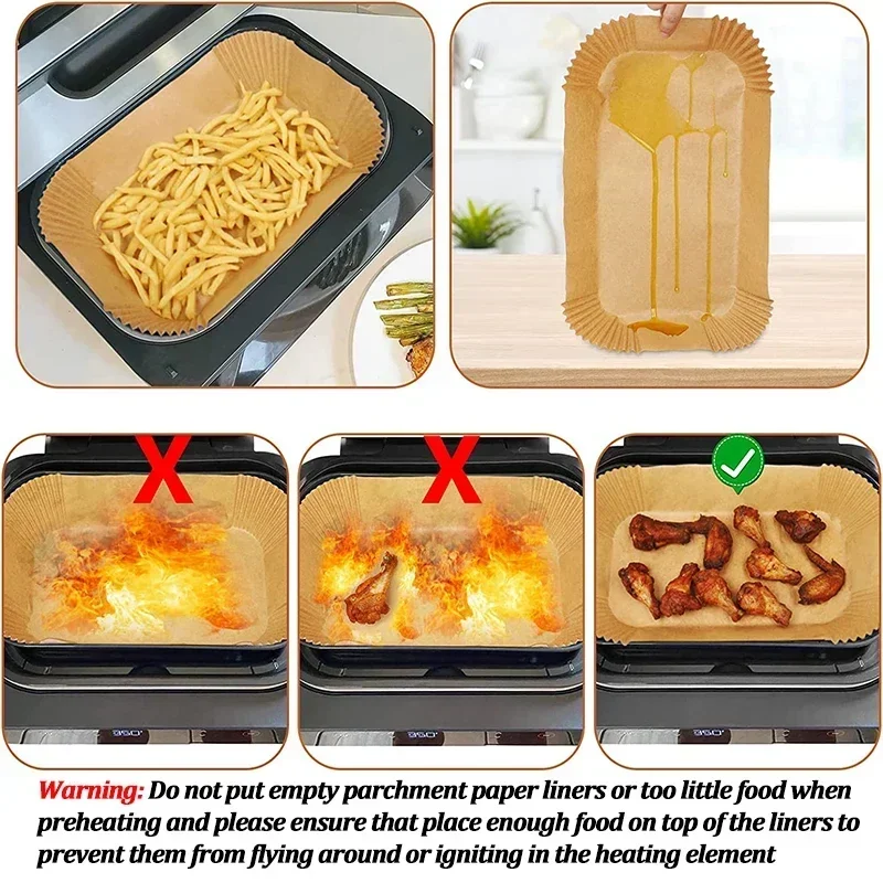Disposable Air Fryer กระดาษ No - Kitchen Baking Paper บทวิจารณ์และราคา