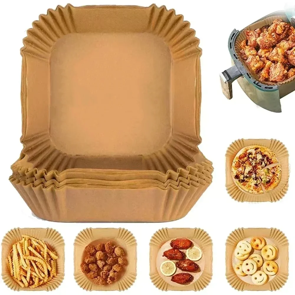 50/100PCS Air Fryer กระดาษพิเศ - Kitchen Baking Paper บทวิจารณ์และราคา