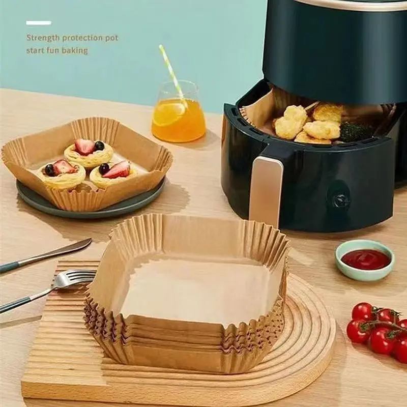 50/100PCS Air Fryer กระดาษพิเศ - Kitchen Baking Paper บทวิจารณ์และราคา