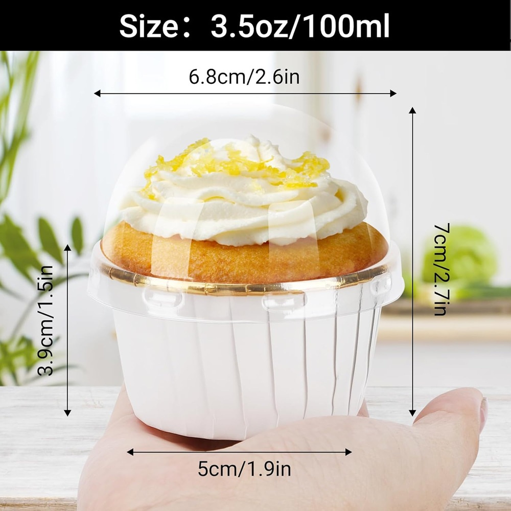 50 pcs มัฟฟินถ้วยกระดาษ Cupcak - Kitchen Baking Paper บทวิจารณ์และราคา
