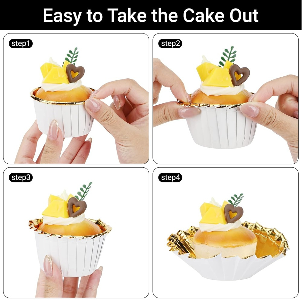 50 pcs มัฟฟินถ้วยกระดาษ Cupcak - Kitchen Baking Paper บทวิจารณ์และราคา