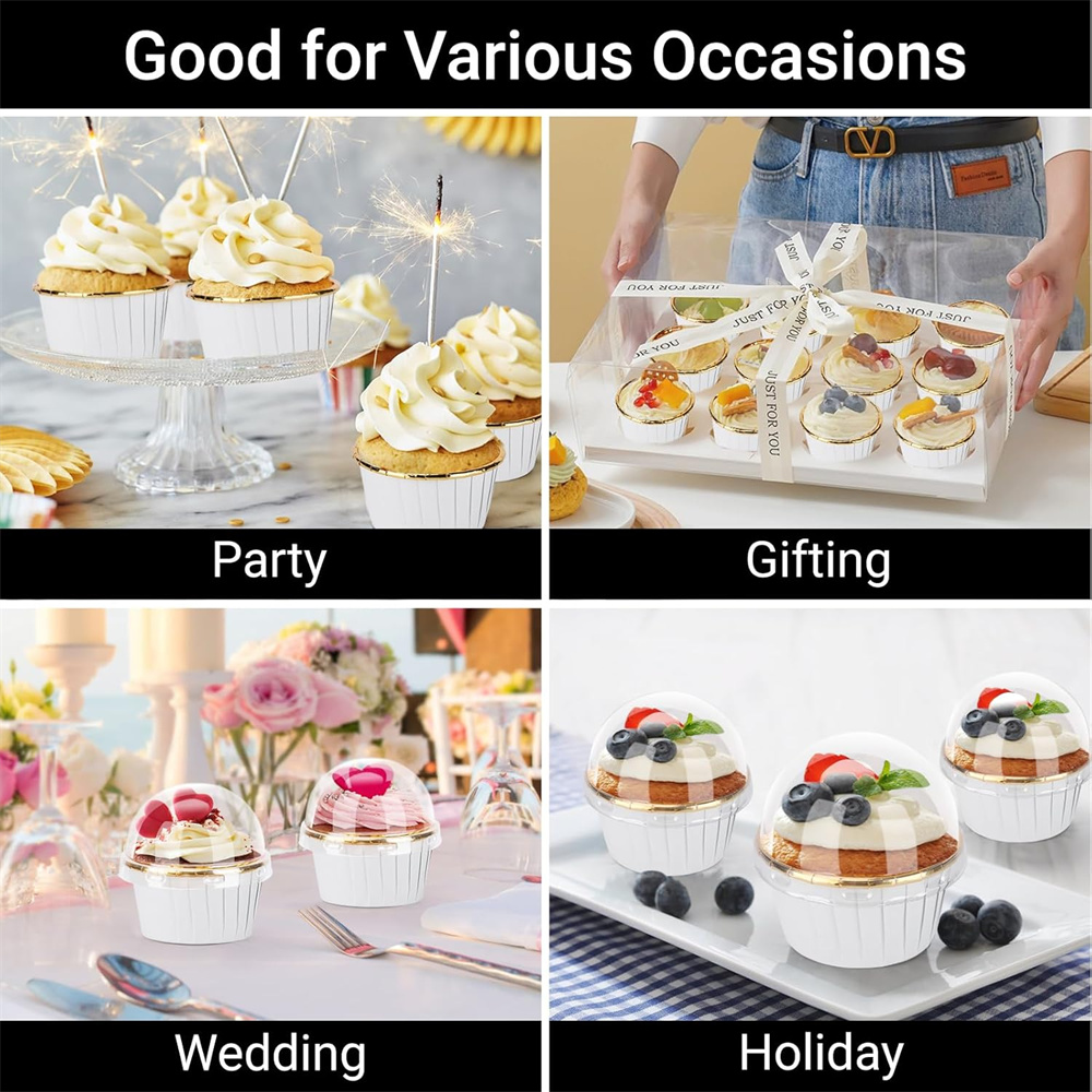 50 pcs มัฟฟินถ้วยกระดาษ Cupcak - Kitchen Baking Paper บทวิจารณ์และราคา
