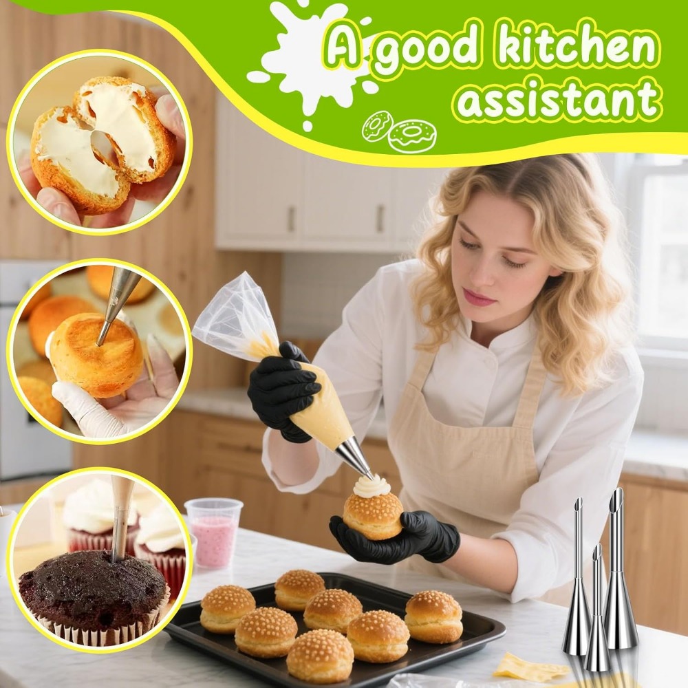 ชุดหัวบีบครีมพัฟแบบยาว - หัวฉี - Decorating Tip Set บทวิจารณ์และราคา