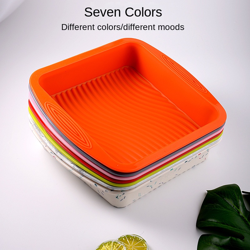 ถาดเค้กซิลิโคนทรงสี่เหลี่ยมแบบ - Kitchen Baking Utensils บทวิจารณ์และราคา
