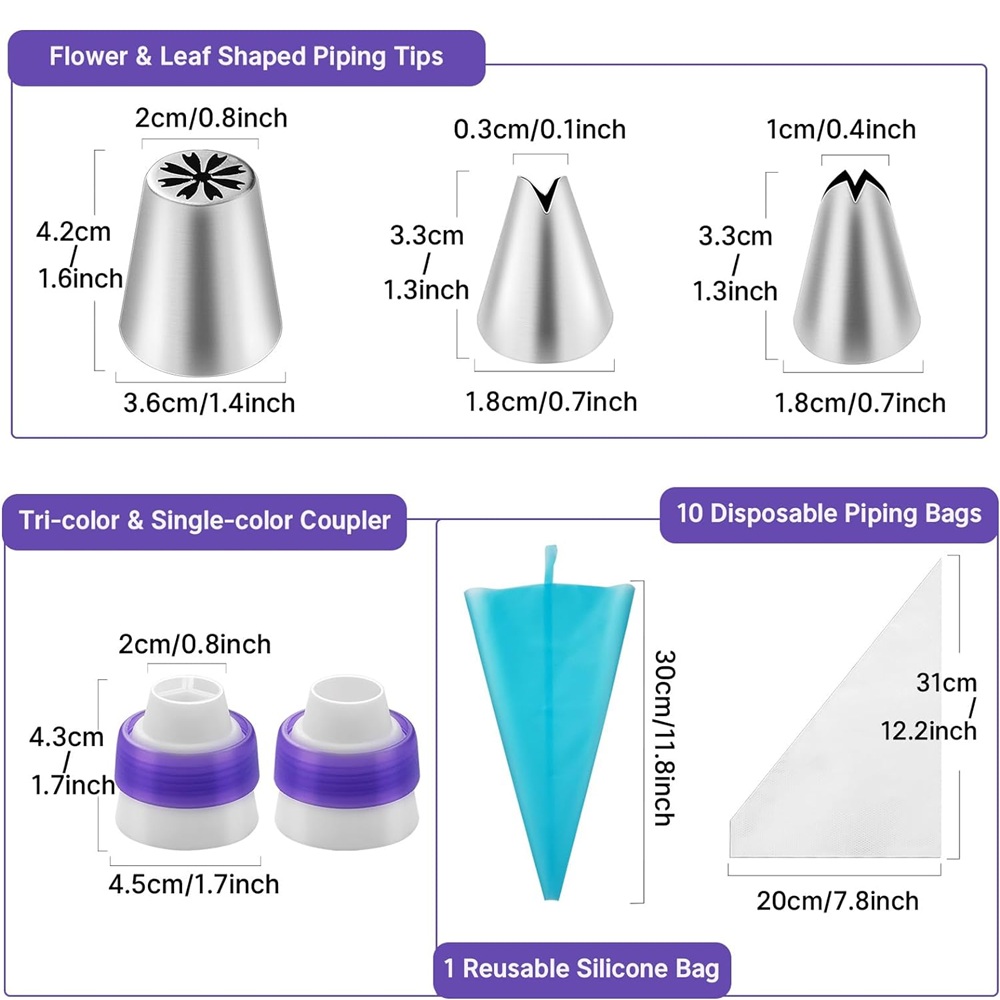 ชุดหัวบีบครีมสแตนเลส 27 ชิ้น ร - Decorating Tip Set บทวิจารณ์และราคา