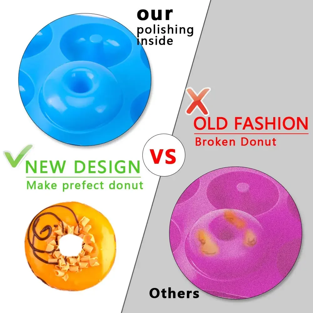 1/2pcs ซิลิโคนมัฟฟิน Donut Mou - Kitchen Baking Utensils บทวิจารณ์และราคา