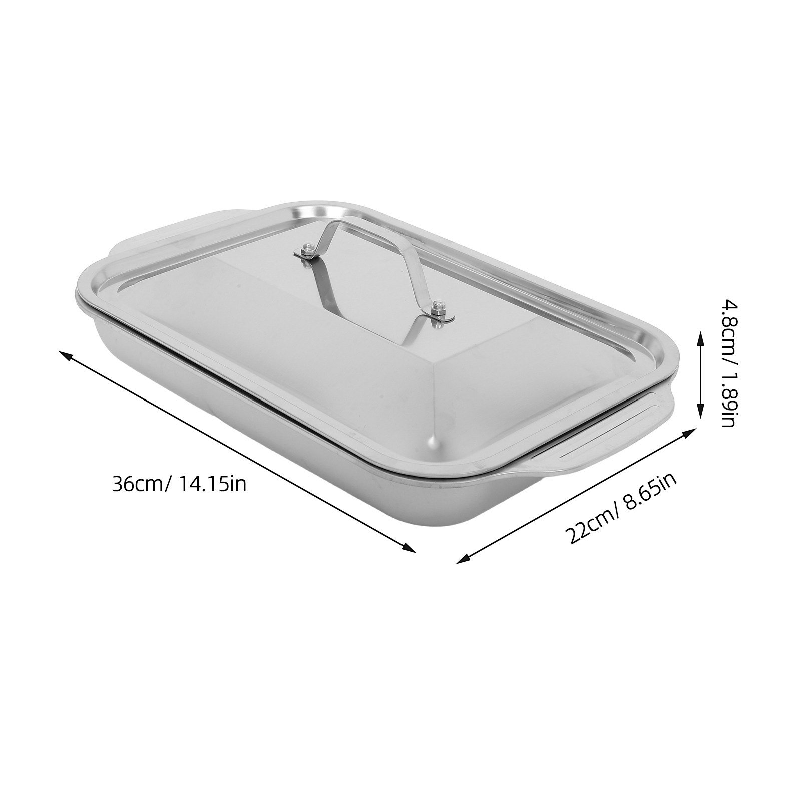 ถาดย่างสแตนเลสทรงสี่เหลี่ยมพร้ - Kitchen Oven Baking Pans บทวิจารณ์และราคา