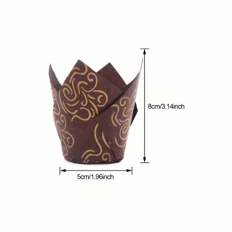 ถ้วยกระดาษเค้กทิวลิป 50 ชิ้น/1 - Kitchen Baking Paper บทวิจารณ์และราคา