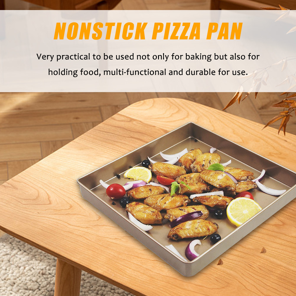 ถาดอบพิซซ่าทรงสี่เหลี่ยม เคลือ - Kitchen Baking Tray บทวิจารณ์และราคา