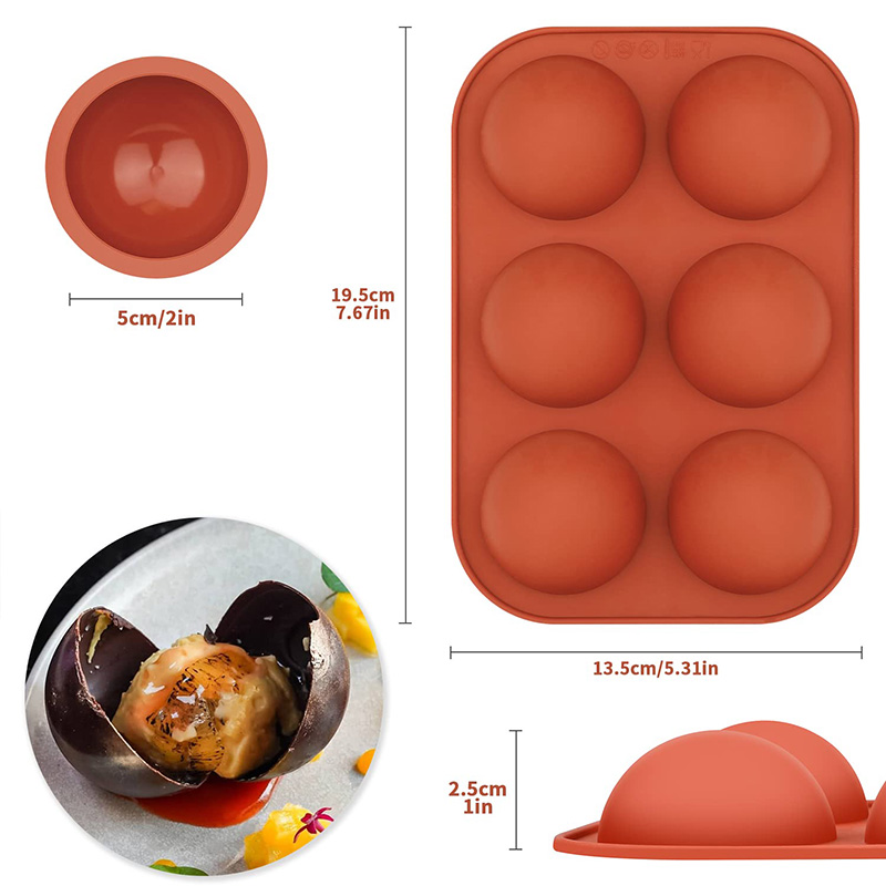 6 ฟันผุครึ่งวงกลมแม่พิมพ์ซิลิโ - Kitchen Baking Utensils บทวิจารณ์และราคา