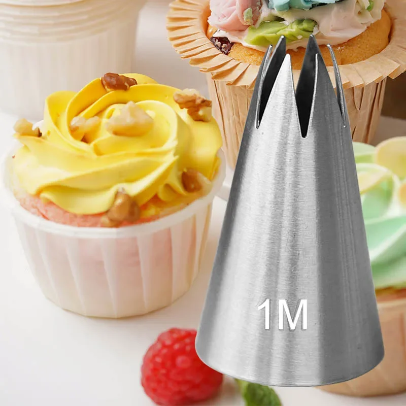 ขนาดใหญ่ขนาดเปิดดาวครีม Pastry - Decorating Tip Set บทวิจารณ์และราคา