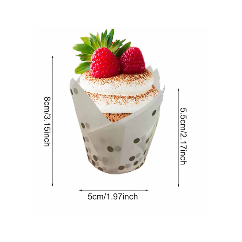 50 ชิ้น/100 ชิ้น ถ้วยเค้กลายดอ - Kitchen Baking Paper บทวิจารณ์และราคา